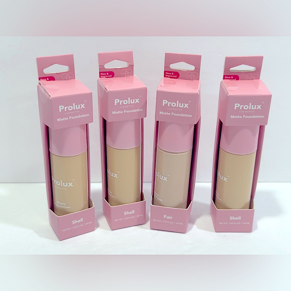 Set of 4 Prolux Cosmetics Matte
Foundation  - 1.35fl oz.